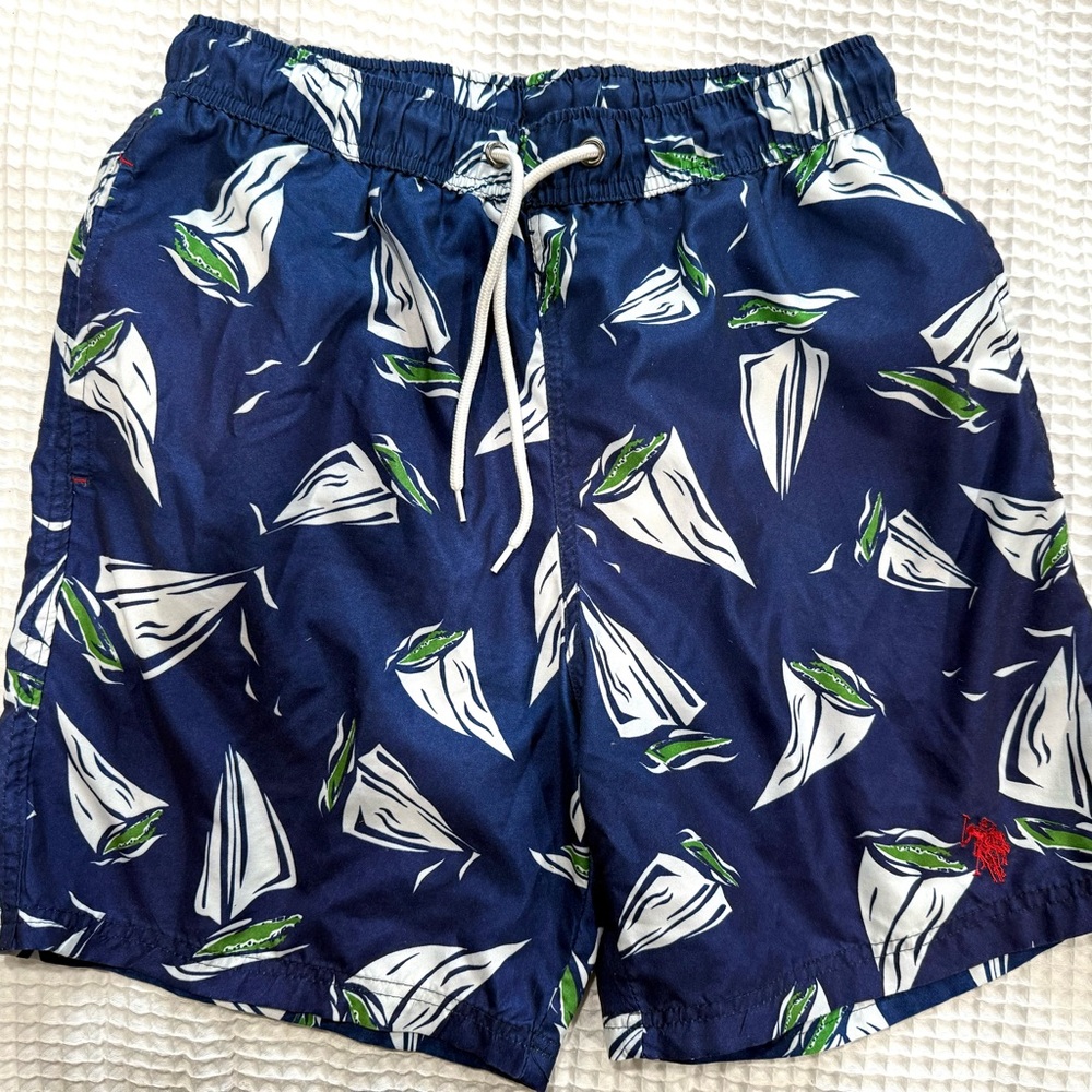 Ralph Lauren Men’s Nautical Blue Swim Shorts